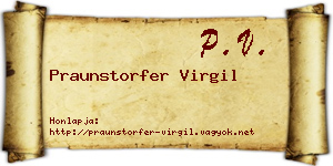 Praunstorfer Virgil névjegykártya